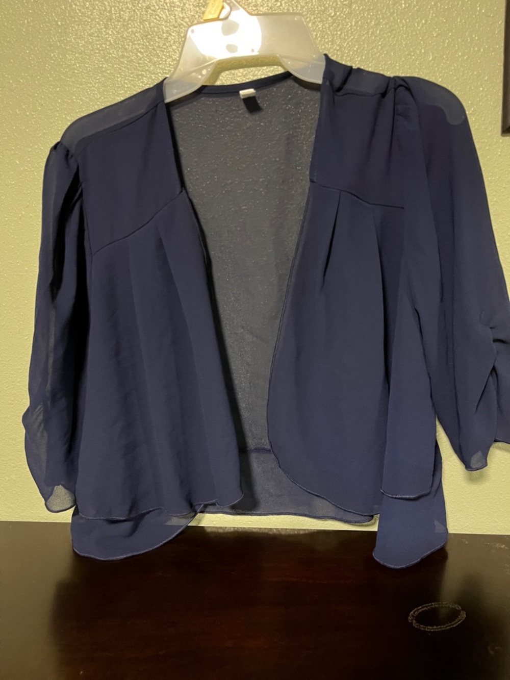Navy Open Front Lightweight Cardigan